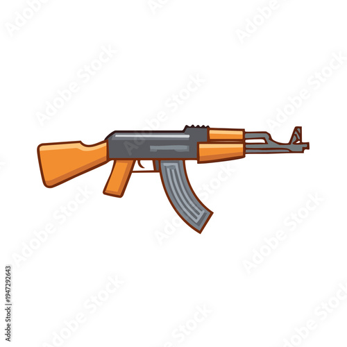 AK-47 assault rifle illustration