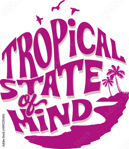 Tropical State of Mind Svg, Salty Beach Svg