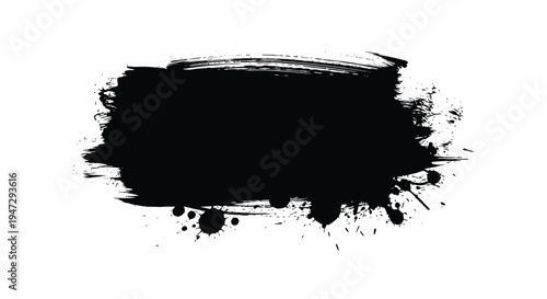 Abstract black brushstroke texture on a white background creates a bold dramatic artistic expression a dark silhouette high quality professional