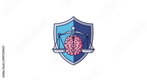 Brain Protected by Shield Logo Design.