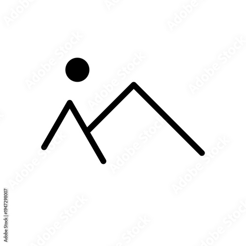 Mountains landscape vector composition travel