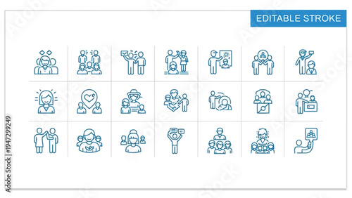 Collection of diverse icons representing various outdoor and recreational activities Vector