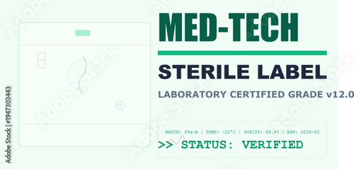 Med-Tech Sterile Label Digital Interface for Laboratory Certification and Verification