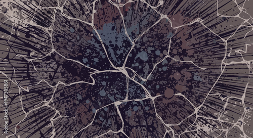 Cracked earth, dry land, desolate terrain, arid landscape, vector illustration