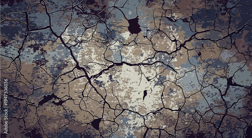 Cracked, grungy, textured background, abstract design, vintage effect