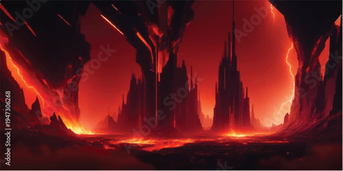 A fierce inferno consumes the night forest as orange flames and black smoke rise into the dark sky, casting a fiery red light that signals extreme danger and intense heat