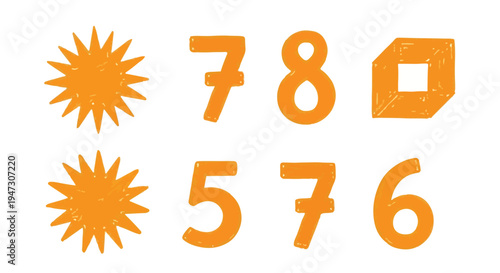 Collection of 3D gold metal number and letter vector icons for web design featuring a luxury alphabet font and sign symbols for a one two three year text character set