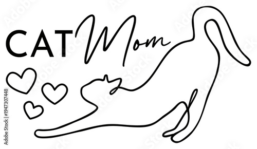 Cat Mom | Pet Parent | Vector Animal Artwork