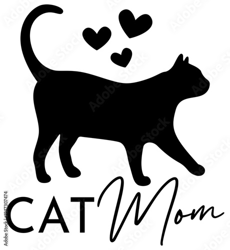 Cat Mom | Pet Parent | Vector Animal Artwork