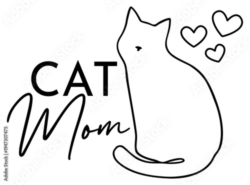 Cat Mom | Pet Parent | Vector Animal Artwork
