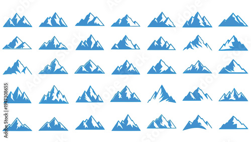 Colorful geometric patterns of interconnected stylized blue and white figures Vector