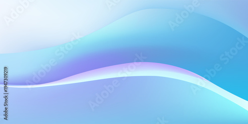 Abstract vector wavy lines flowing smooth curve purple blue gradient color in concept of luxury, technology, modern.