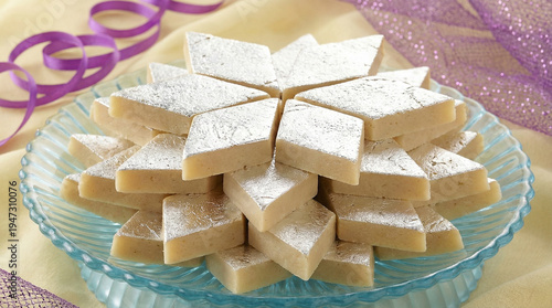diamond-shaped Indian sweets, kaju katli