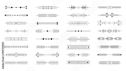 Collection of diverse violin and string instrument bowing techniques and notations Vector