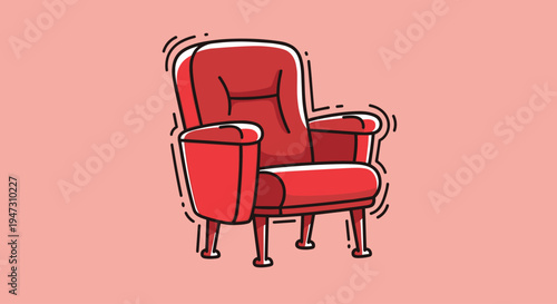 Red Armchair Furniture Home Decor