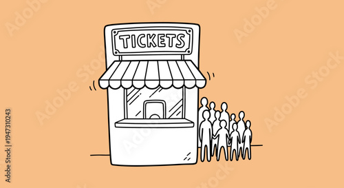 People waiting to buy tickets