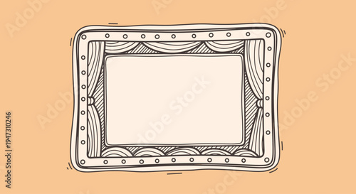 Ornate Empty Picture Frame Illustration