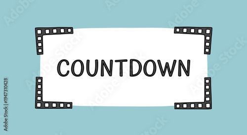 Countdown timer film strip icon