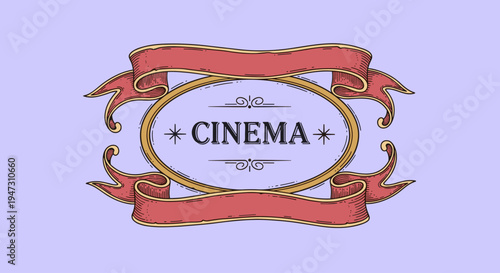 Cinema movie theater sign logo