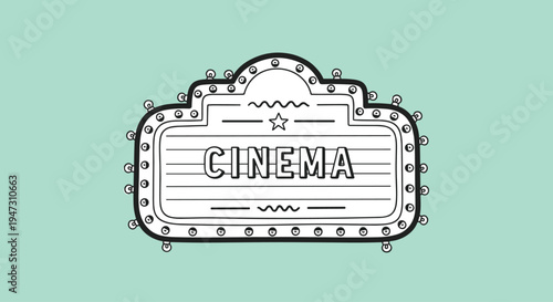 Cinema ticket stub icon design