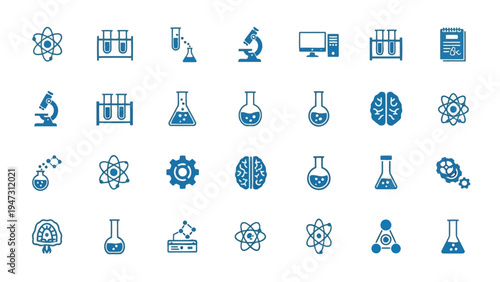 Collection of diverse icons representing various activities and objects in daily life Vector