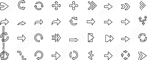Collection of various arrow symbols and icons
