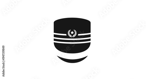 Police Officer Hat Emblem Design.
