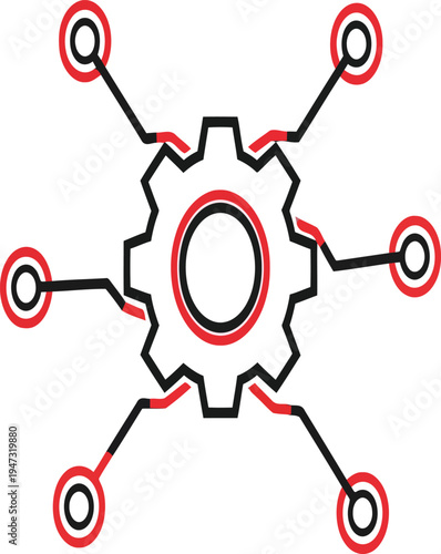 Molecular structure of a chemical compound with a gear shaped molecule