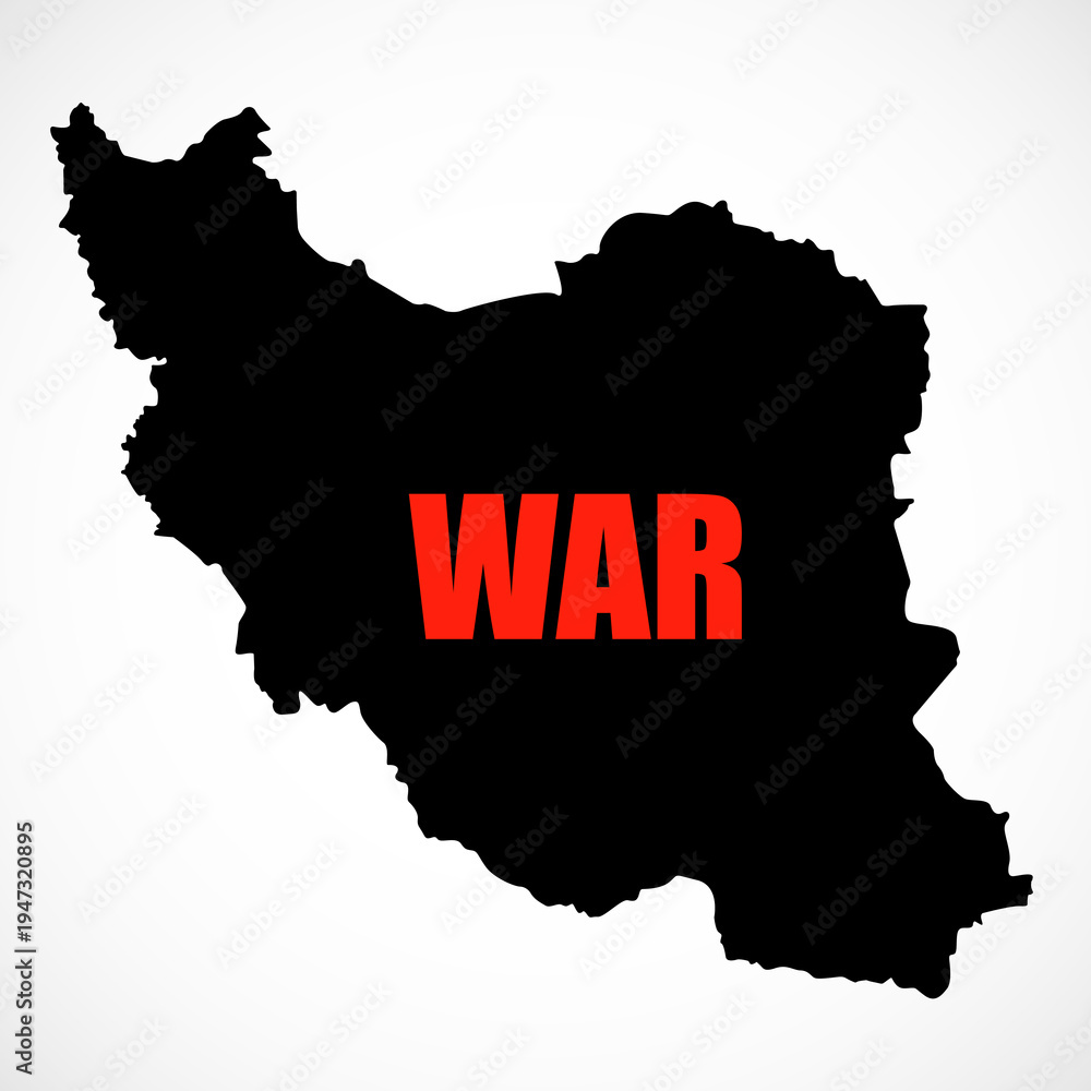 Fototapeta premium Iran map with the word