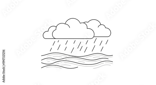 Rainy weather with cloudy skies.