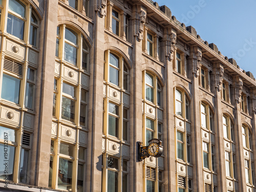 Glen House, a 1930s Art Deco period building on Tottenham Court Road, London, UK