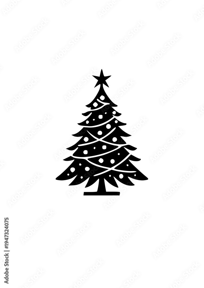 Obraz premium christmas tree vector illustration