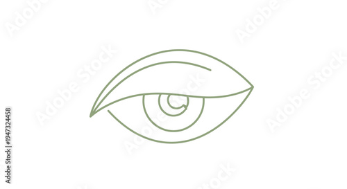 Human eye anatomy closeup illustration.