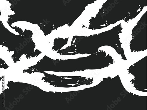 Abstract grunge backgrounds. Brush stroke on black background. Vector design