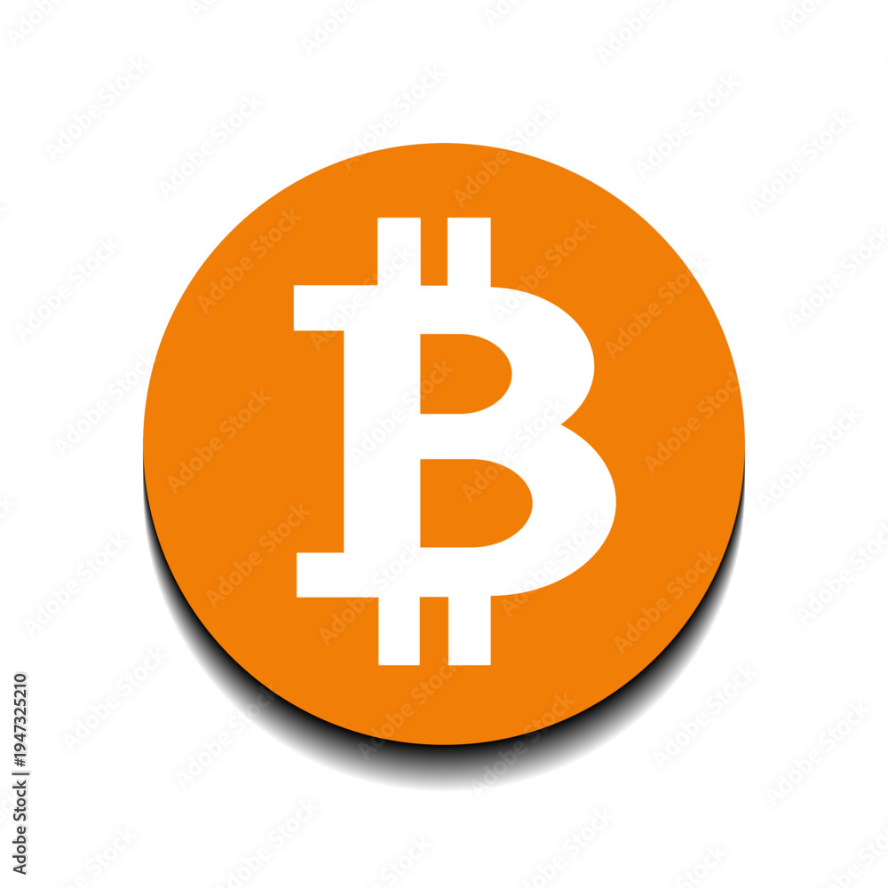 Obraz premium Bitcoin logo in orange circle. Cryptocurrency symbol isolated on white background