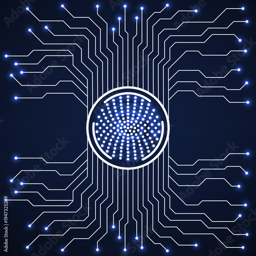 Cpu. Microprocessor. Microchip. Circuit board