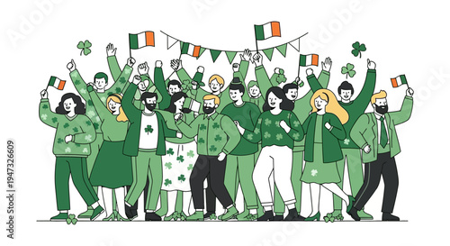 People Celebrating St Patricks Day.
