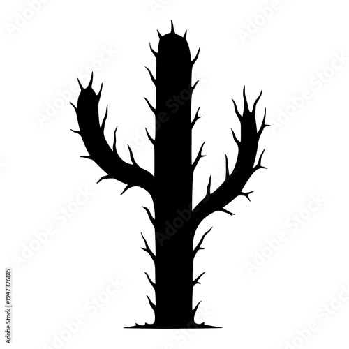 Dead cactus silhouette 