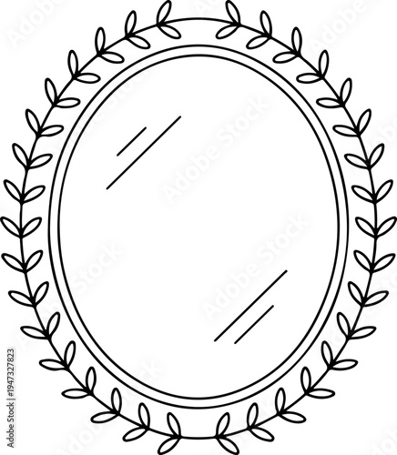 Laurel wreath frames with lines