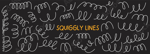 Sketchy graphic squiggly with arrow paper jump for freehand line doodle. Spiral twirl swirl with set round moving for bounce sketch wire. Loop illustration sketchy with scratch arrow sign.