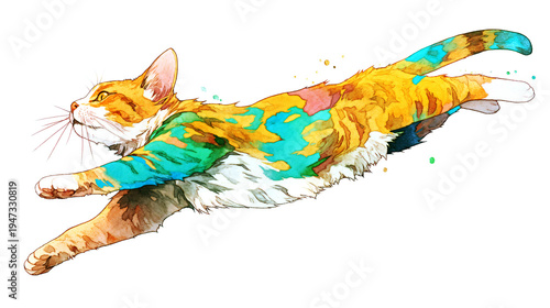 ジャンプする猫