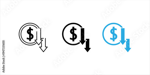 Minimal line icon set. showing multiple people transferring money to a central financial point. Suitable for digital finance, financial networks, investment systems, and economic transaction concepts.