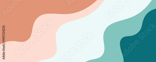 Modern colorful abstract background with dynamic wavy shapes, Minimal flowing wavy background, vector, illustration