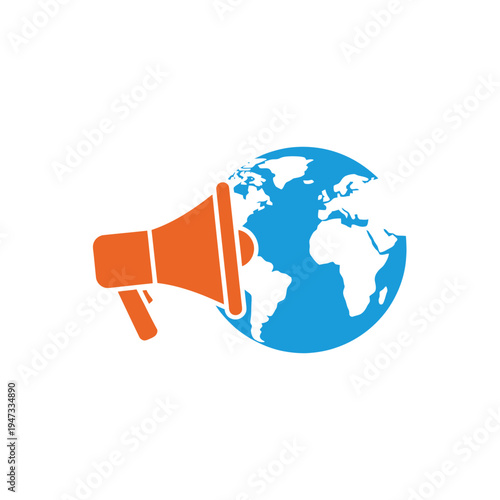 Global communication and announcement concept.