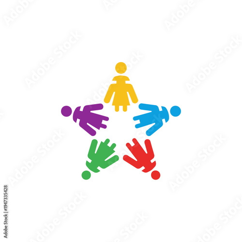 Diverse group of people joining hands together.