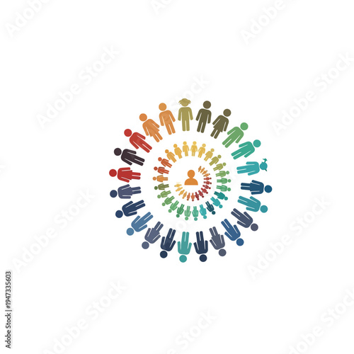 Diverse group of people standing together.