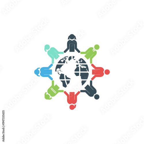 Diverse people around the world unite.