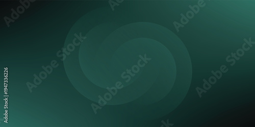 A dark green background with smooth, overlapping circles. The background is green with a gradient texture, creating a modern, abstract style. Minimal abstract circles vector gradient background