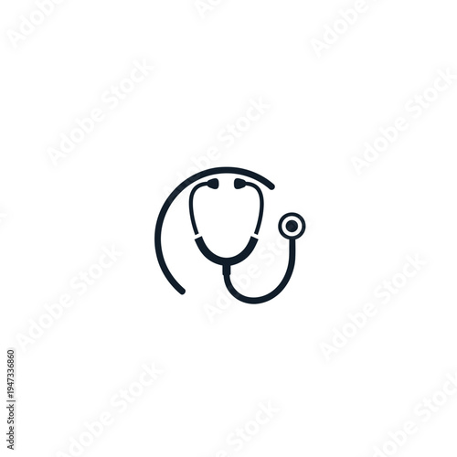 Stethoscope icon for medical health care.