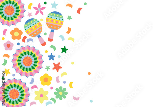 Mexican Fiesta background banner. Cinco de Mayo, Fiesta, Dia De Los Muertas, Day of the dead, Mexican holiday